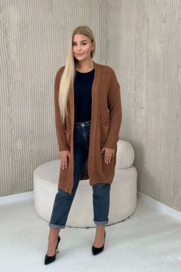 Cardigan with camel pockets