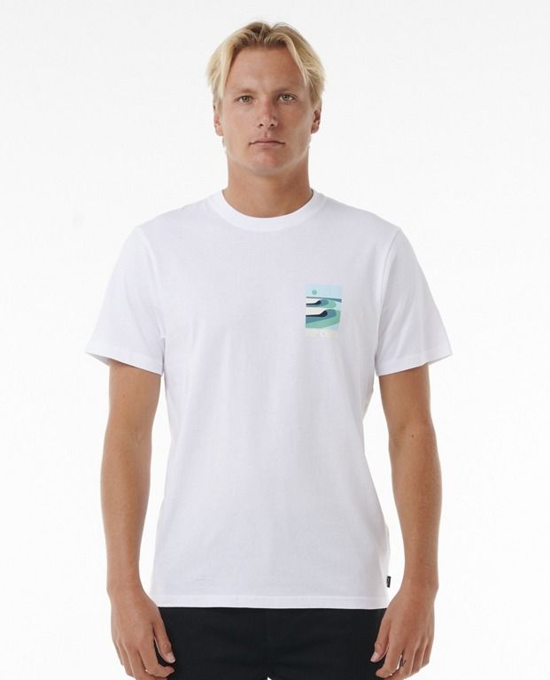 Rip Curl SURF REVIVAL LINED UP TEE White T-shirt