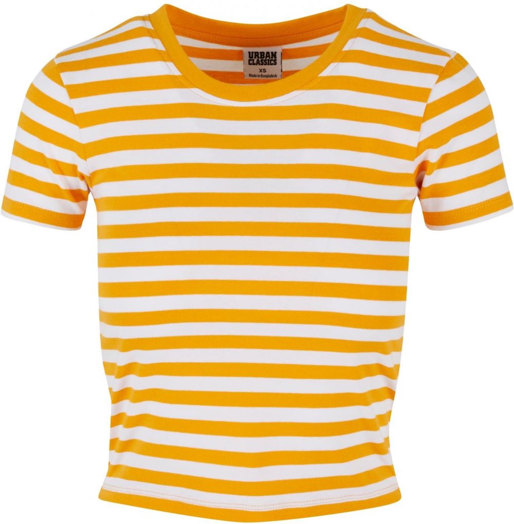 Women's short t-shirt with stripes white/magicmango