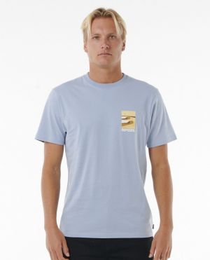 Rip Curl SURF REVIVAL LINED UP TEE Spray Blue T-shirt