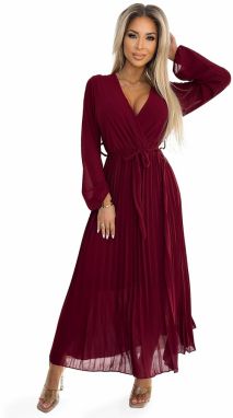 Numoco Women's Pleated Chiffon Dress