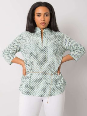White and green blouse plus size with Benecia patterns