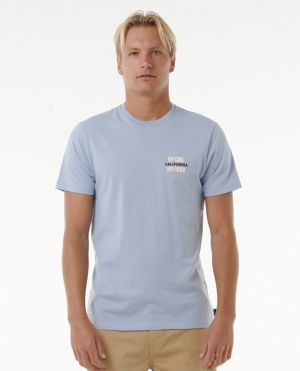 Rip Curl SURF REVIVAL HOFFMAN DECAL TEE Spray Blue T-shirt