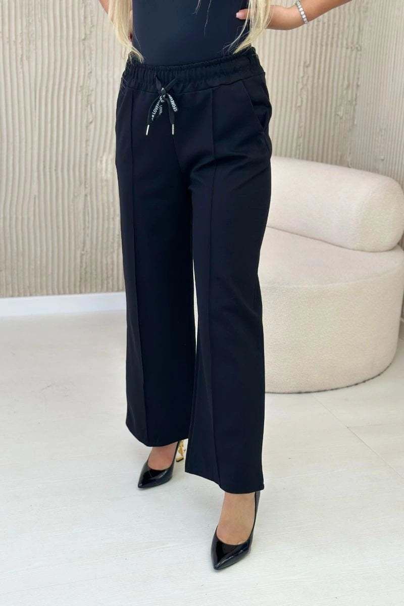 Punto Milano winter pants with wide legs black