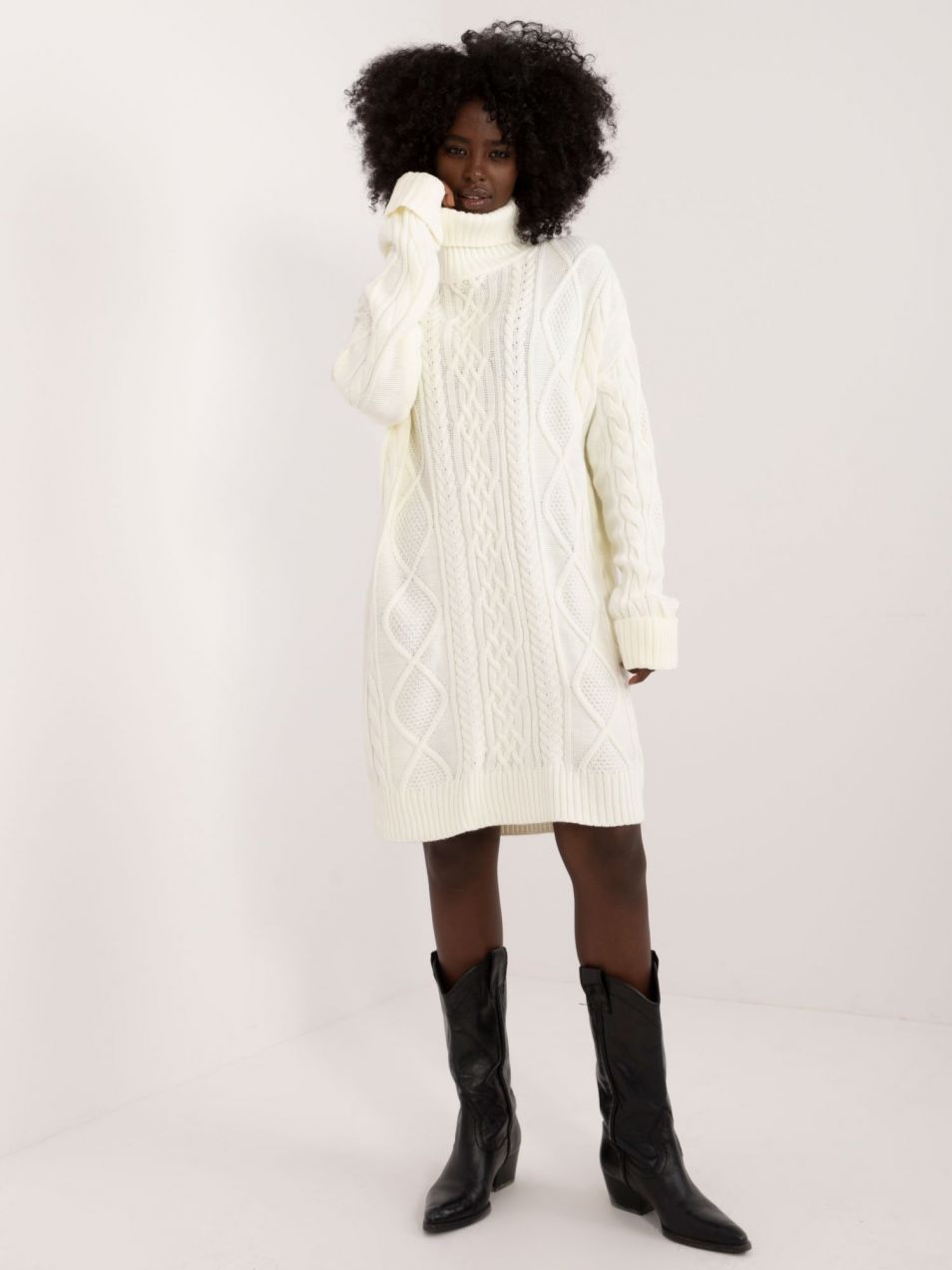 Ecru Knitted Dress