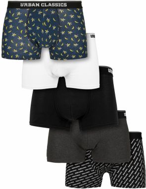 No 5 packs of boxers.aop+brand.aop+cha+blk+wht