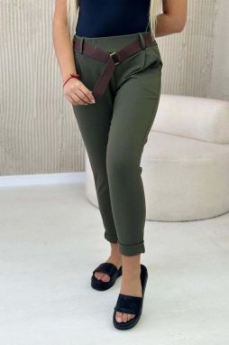 Punto Milano winter pants with khaki belt