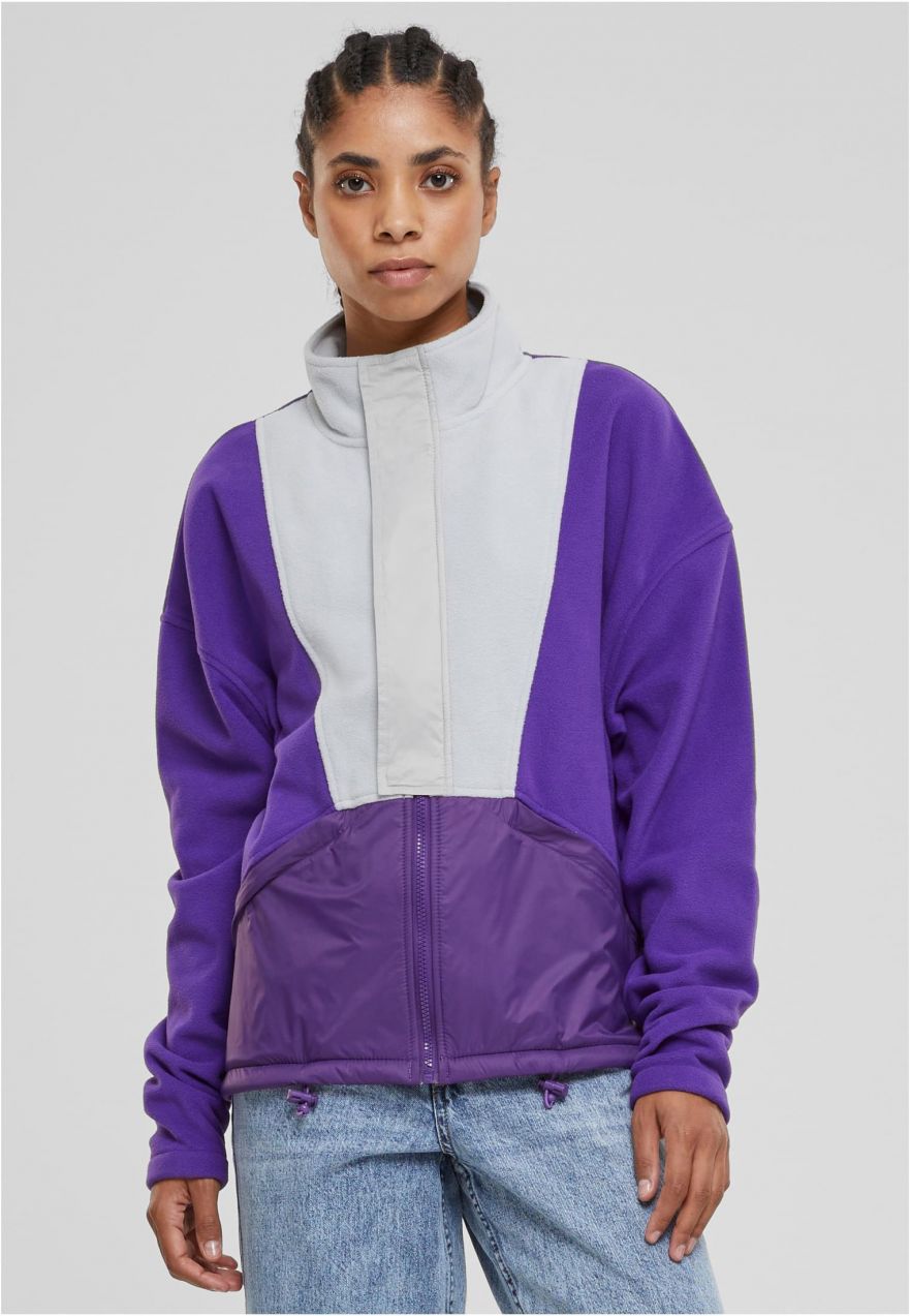 Women's tracksuit jacket Polarfleece Track purple
