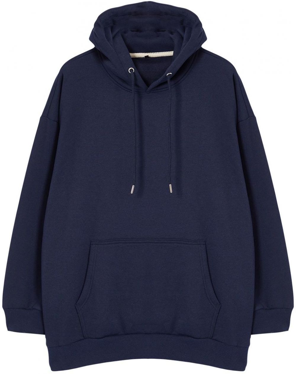 Trendyol Plus Size Navy Blue Oversize/Wide Cut Text Printed Sweatshirt