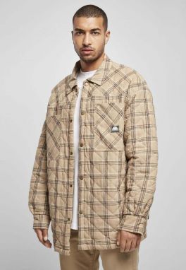 Men's flannel shirt jacket beige