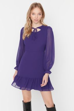 Trendyol Purple Collar Detailed Woven Dress