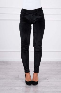 Velour trousers black