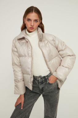 Trendyol Stone Standing Collar Oversized Puffy Coat