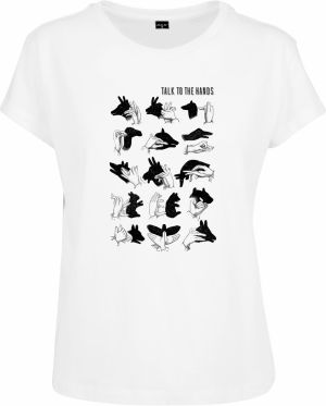 Women's T-shirt Talk To The Hand Box white