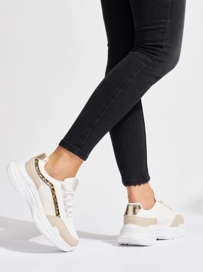 Shelvt Women's cream sneakers