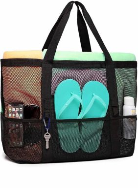 21301 Dewberry Beach bag Picnic bag Multi-Pocket-BLACK