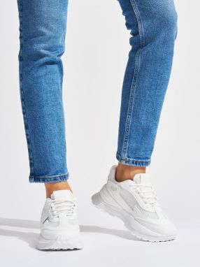 Shelvt Women's white sneakers