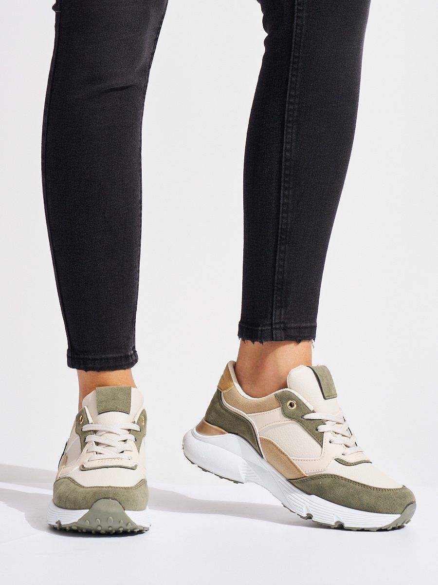 Shelvt Women's Green Sneakers