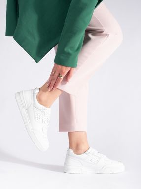 Shelvt White platform sneakers