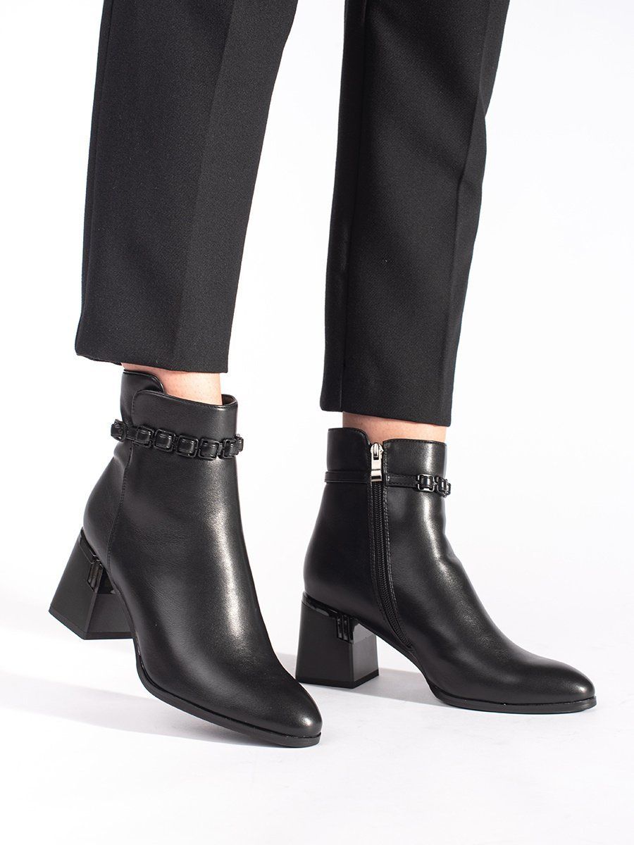 GOODIN Elegant women's black ankle boots