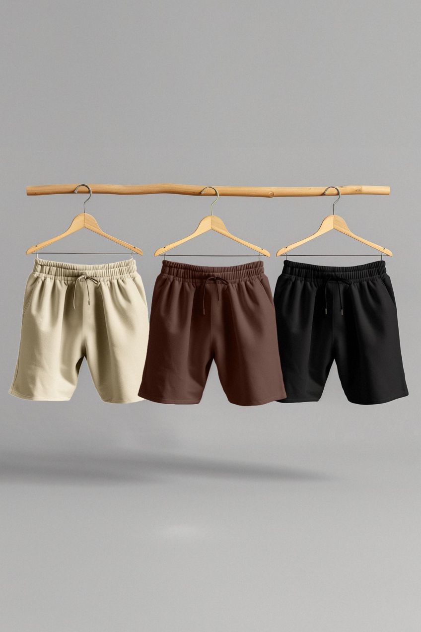 Trendyol Brown-Stone-Black Regular/Normal Cut Shorts & Bermuda