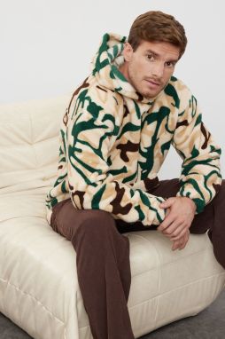 Trendyol Multicolored Unisex Oversize/Wide Cut Patterned Sherpa Sweatshirt