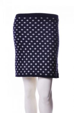 Tommy Hilfiger Sukňa - TALBOT FAIRISLE SKIRT tmavomodrá