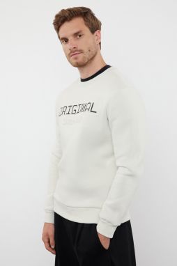 Trendyol Stone Slim/Slim Fit Puffy Printed Sweatshirt