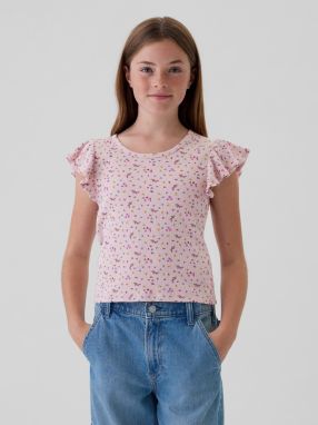 GAP Floral ribbed T-shirt - Girls