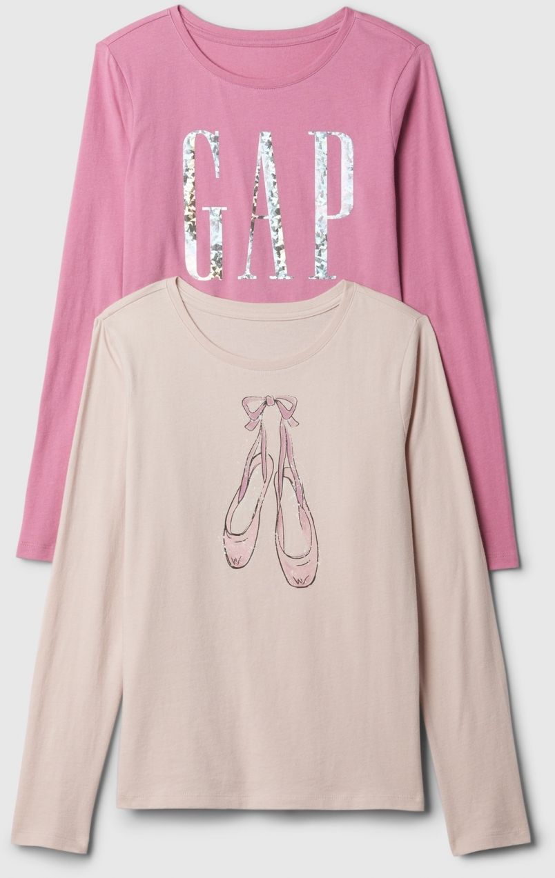 GAP Children's cotton T-shirt, 2 pcs - Girls