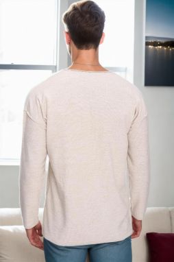 91626 Dewberry Knitwear Mens Sweater-BEIGE