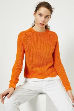 Koton Women's Orange Knitted Sweater