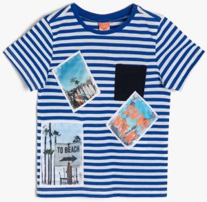 Koton T-Shirt - Blue - Regular fit