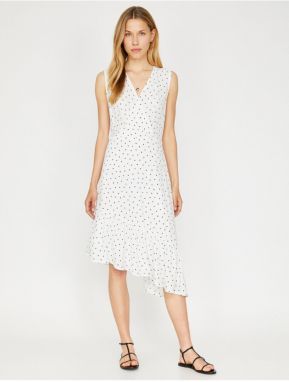 Koton Women's White Polka Dot Dress