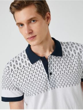 Koton Ethnic Patterned Polo Neck T-Shirt