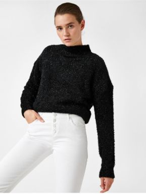 Koton Women's Turtleneck Long Sleeve Knitwear Sweater