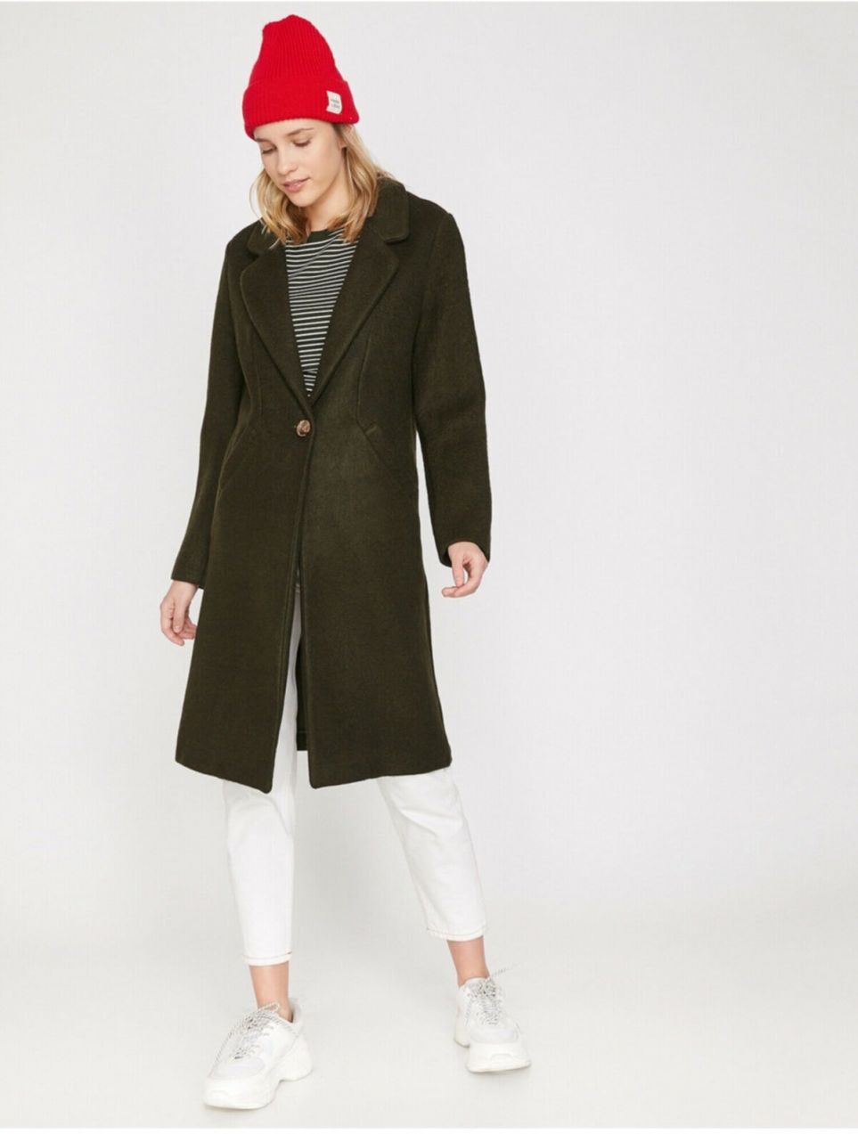 Koton Button Detailed Coat