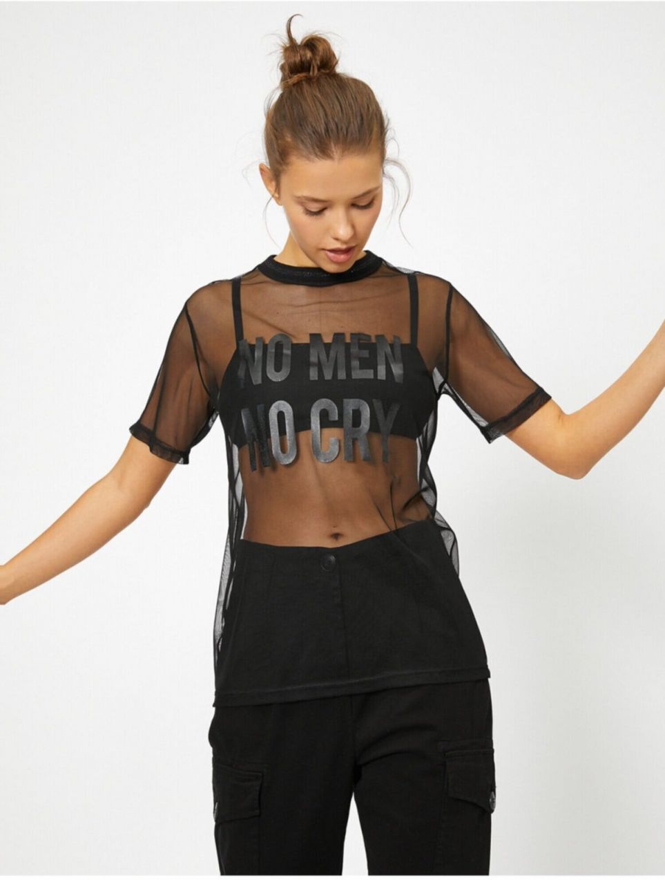 Koton Tulle Detailed T-shirt