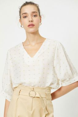 Koton Women's Embroidered Blouse