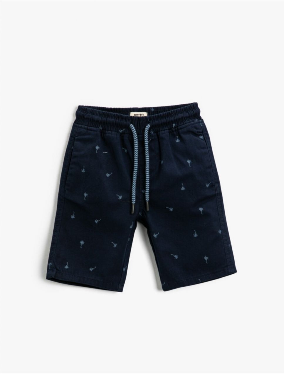 Koton Palm Pattern Shorts Cotton With Elastic Waist.
