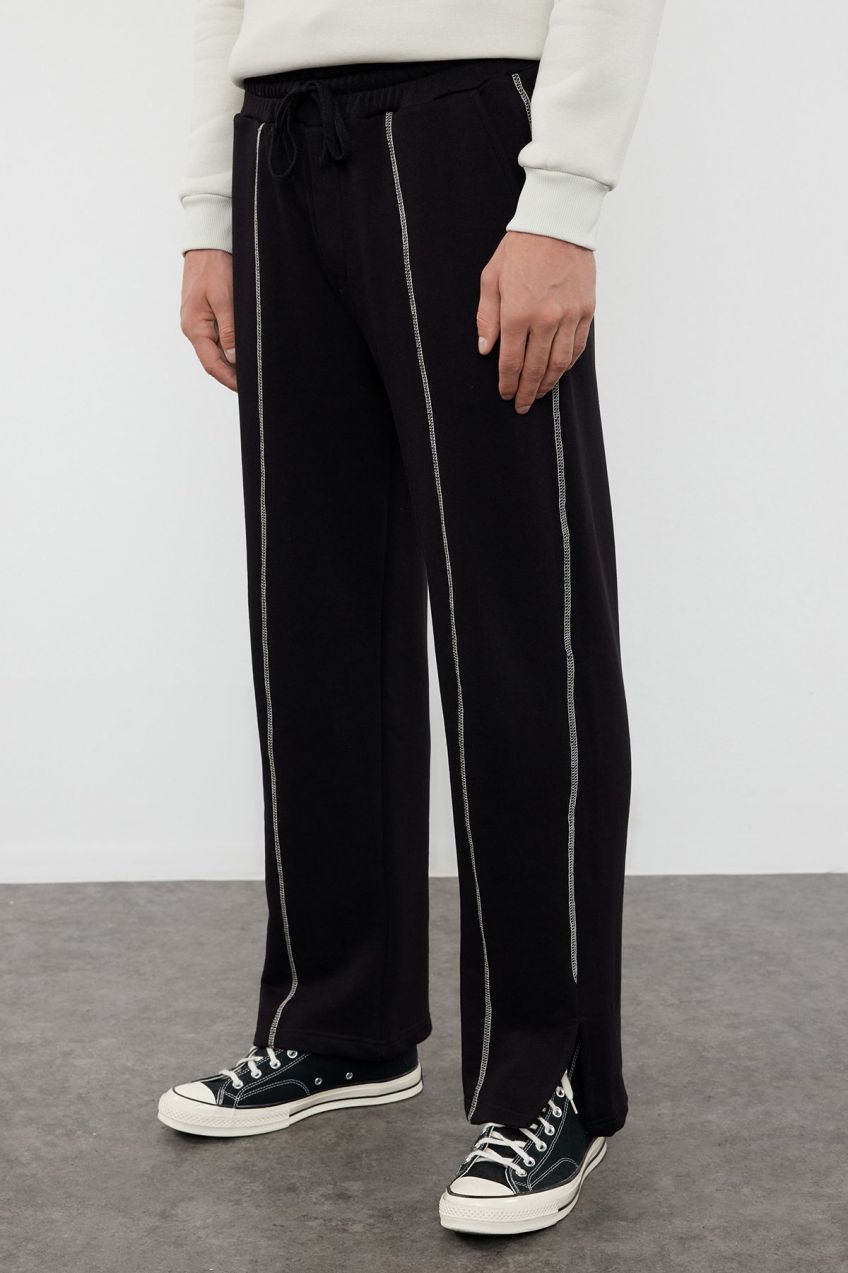 Trendyol Limited Edition Anthracite Wide Leg Cardigan Stitched Limited Edition Sweatpants