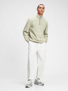 GAP Mikina half-zip sweat Zelená
