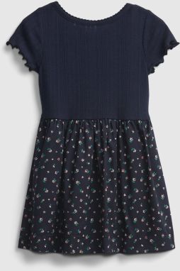 GAP Detské šaty mix-media dress Modrá