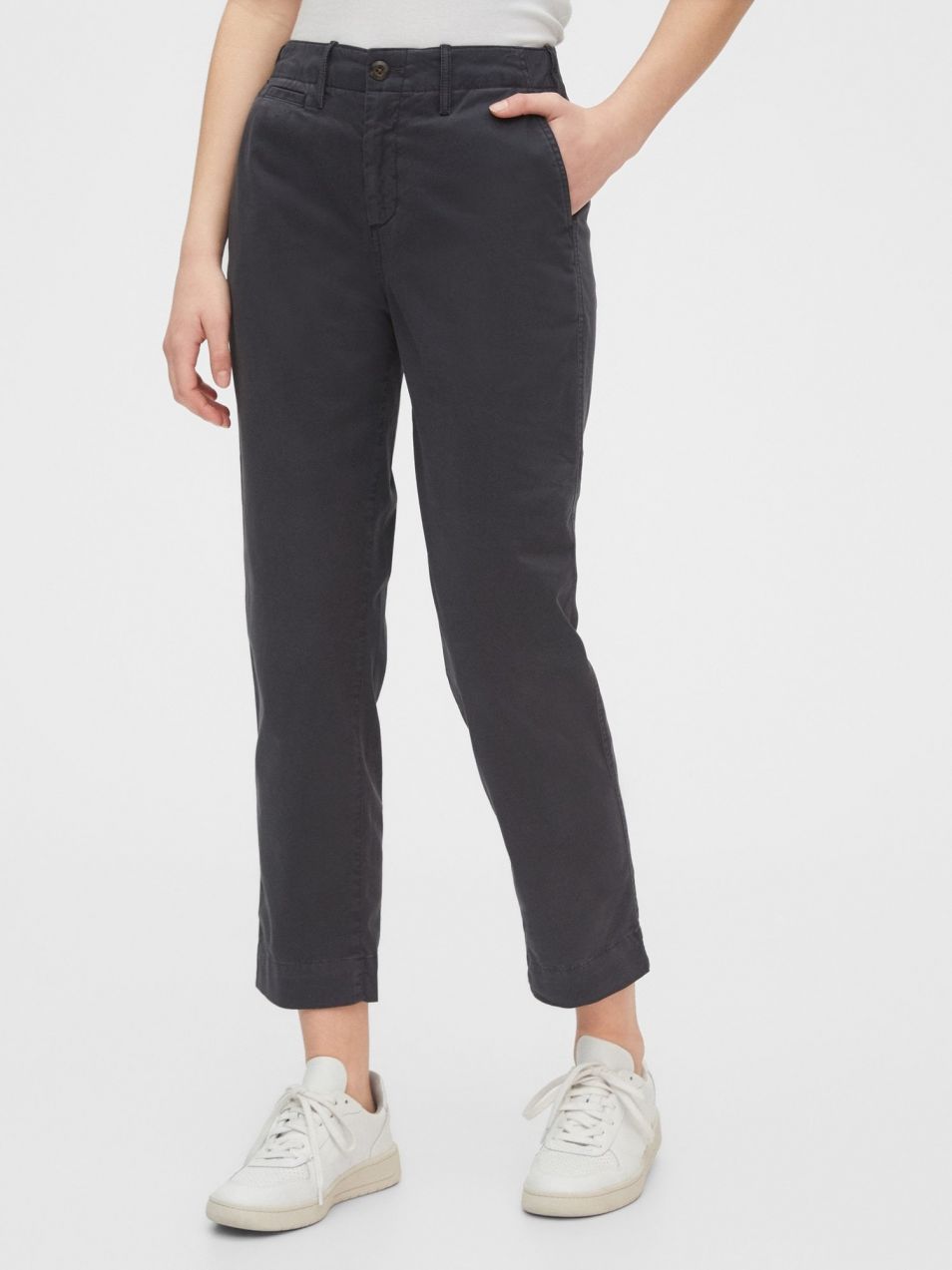 GAP Nohavice straight khakis Čierna