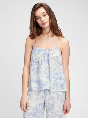 GAP Tielko dreamwell shirred racerback cami Modrá