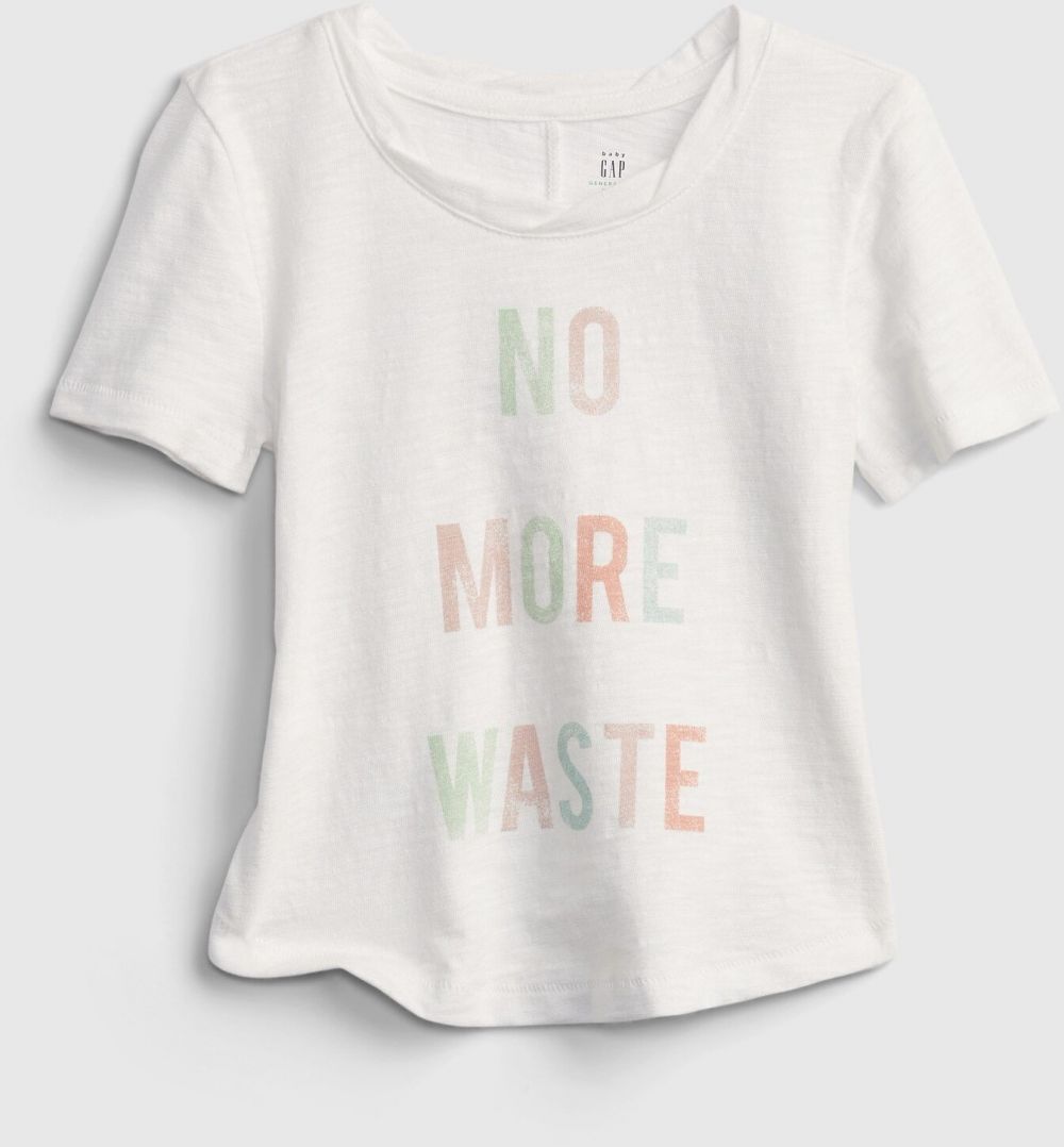GAP Detské tričko gen good graphic t-shirt Biela