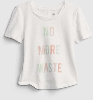 GAP Detské tričko gen good graphic t-shirt Biela