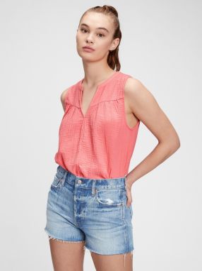 GAP Top sleeveless gauze Ružová