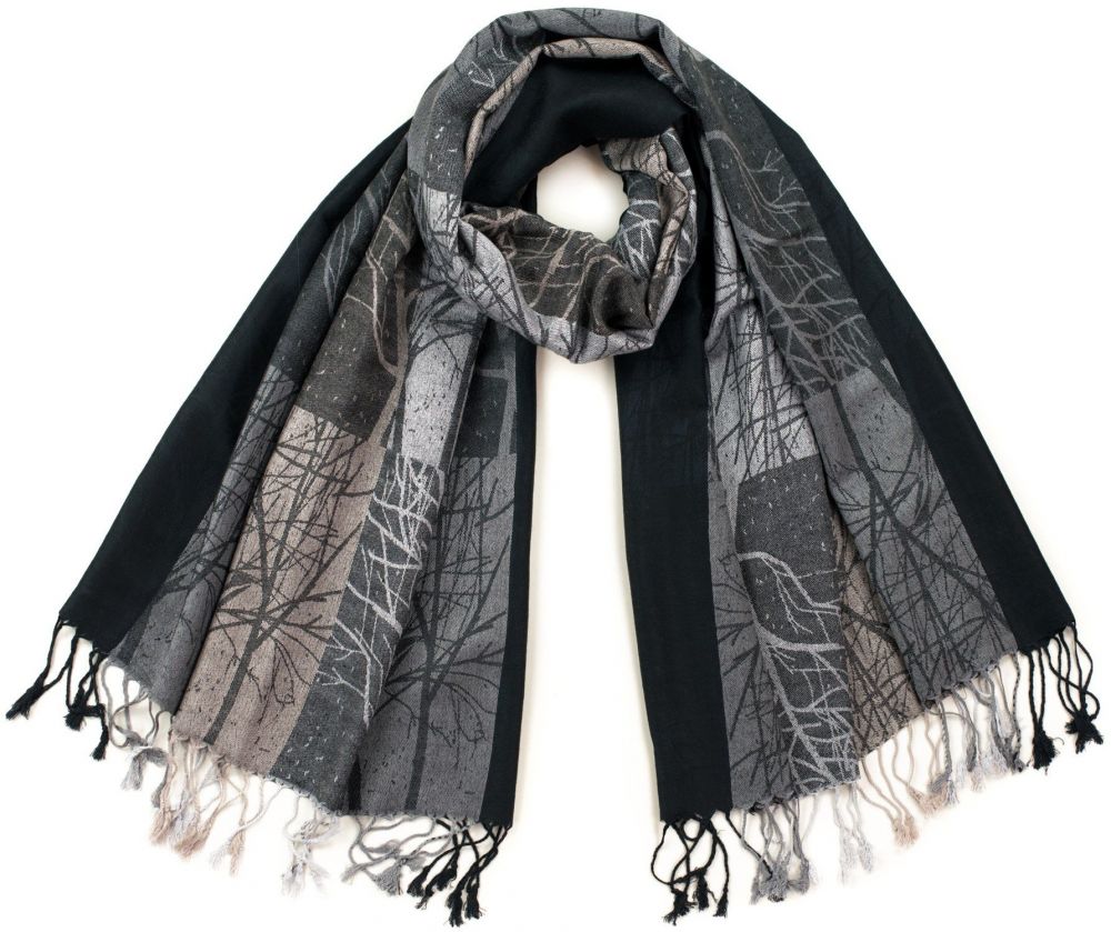 Art Of Polo Woman's Scarf sz21349 Black/Light Grey