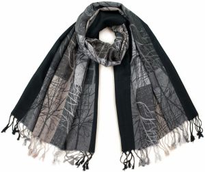 Art Of Polo Woman's Scarf sz21349 Black/Light Grey